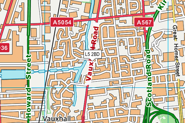 L5 2BD map - OS VectorMap District (Ordnance Survey)