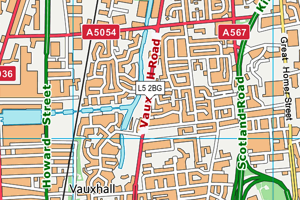 L5 2BG map - OS VectorMap District (Ordnance Survey)