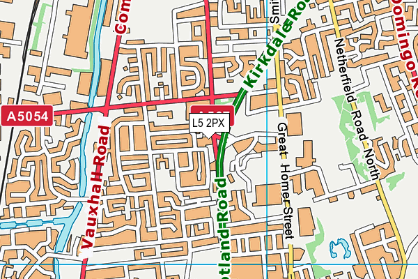 L5 2PX map - OS VectorMap District (Ordnance Survey)