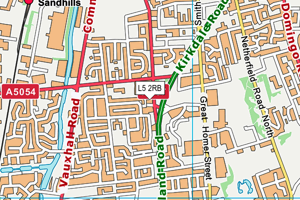 L5 2RB map - OS VectorMap District (Ordnance Survey)