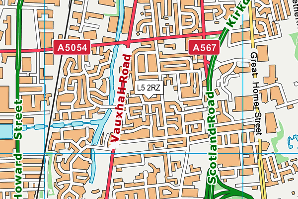 L5 2RZ map - OS VectorMap District (Ordnance Survey)