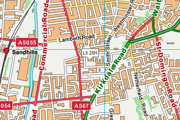 L5 2SH map - OS VectorMap District (Ordnance Survey)