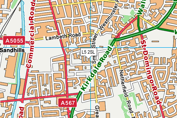 L5 2SL map - OS VectorMap District (Ordnance Survey)