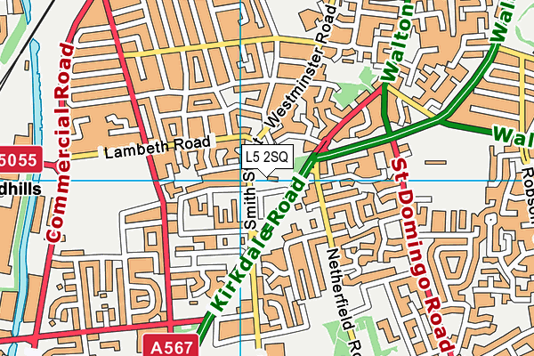 Powerleague (Liverpool) map (L5 2SQ) - OS VectorMap District (Ordnance Survey)