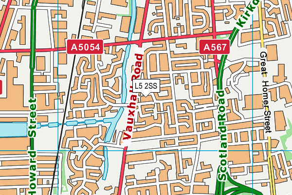 L5 2SS map - OS VectorMap District (Ordnance Survey)