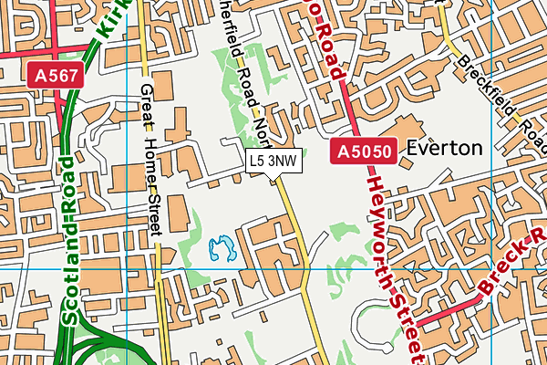 L5 3NW map - OS VectorMap District (Ordnance Survey)