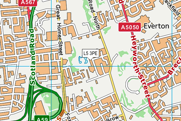 Shrewsbury House Youth Centre map (L5 3PE) - OS VectorMap District (Ordnance Survey)
