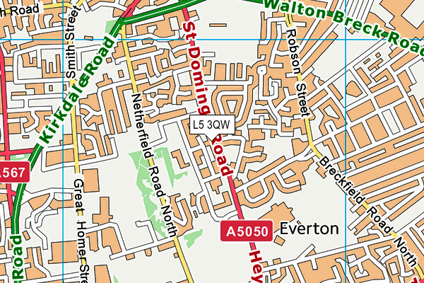 Albion House Sports Centre (Closed) map (L5 3QW) - OS VectorMap District (Ordnance Survey)