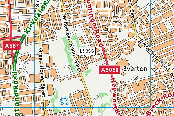 L5 3SG map - OS VectorMap District (Ordnance Survey)