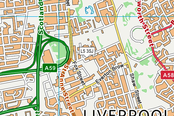 L5 3SJ map - OS VectorMap District (Ordnance Survey)