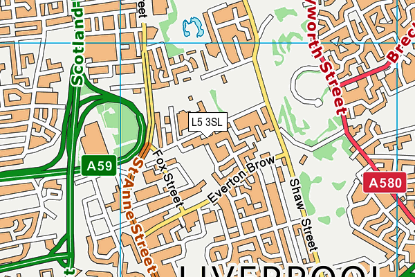 L5 3SL map - OS VectorMap District (Ordnance Survey)
