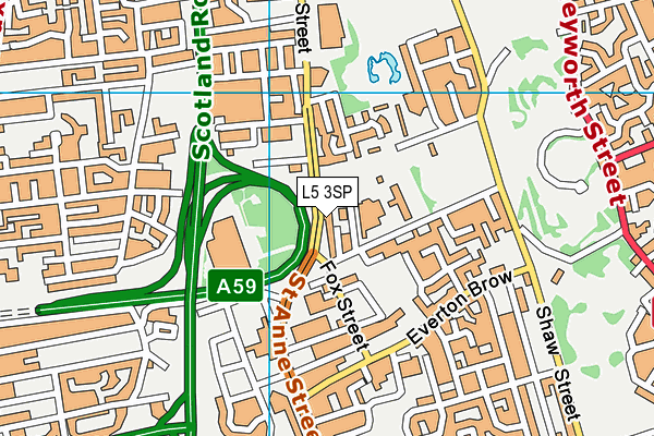 L5 3SP map - OS VectorMap District (Ordnance Survey)