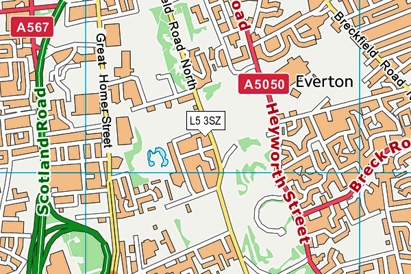 L5 3SZ map - OS VectorMap District (Ordnance Survey)