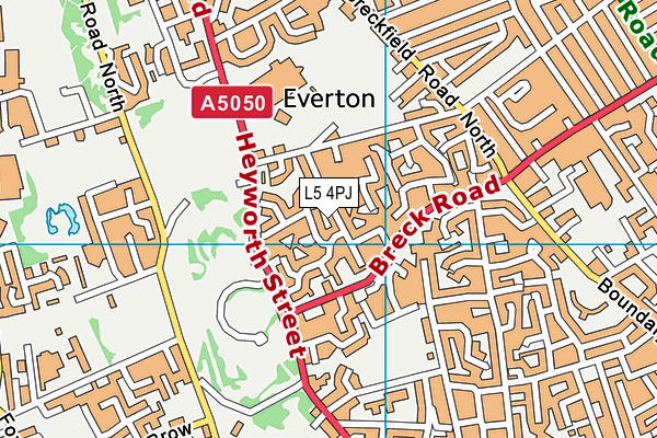 L5 4PJ map - OS VectorMap District (Ordnance Survey)