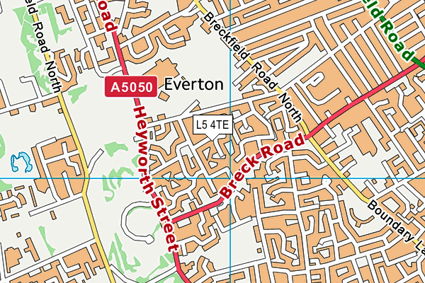 L5 4TE map - OS VectorMap District (Ordnance Survey)