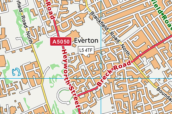 L5 4TF map - OS VectorMap District (Ordnance Survey)
