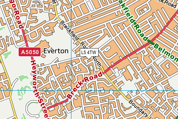 L5 4TW map - OS VectorMap District (Ordnance Survey)