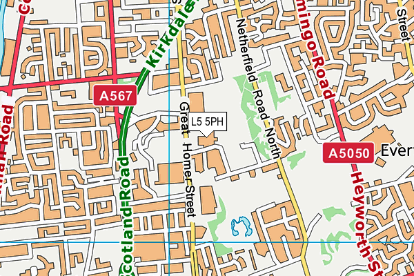 Lifestyles Everton Park map (L5 5PH) - OS VectorMap District (Ordnance Survey)