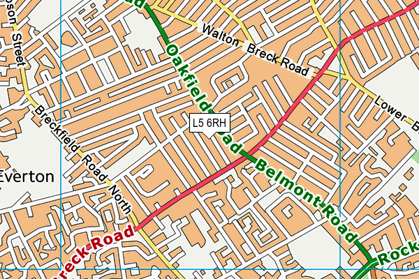 L5 6RH map - OS VectorMap District (Ordnance Survey)