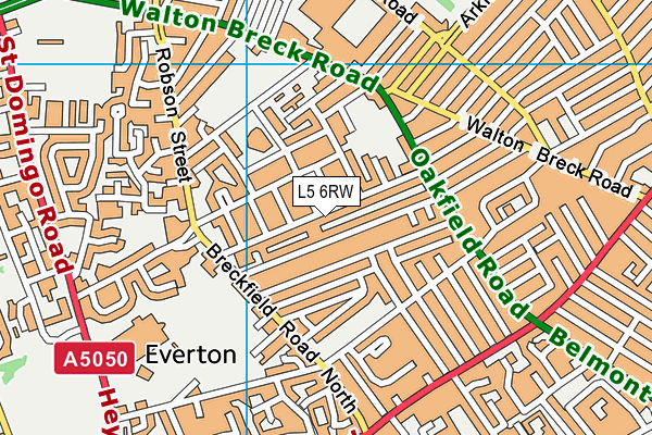 L5 6RW map - OS VectorMap District (Ordnance Survey)