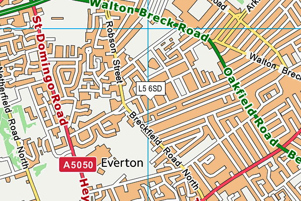 L5 6SD map - OS VectorMap District (Ordnance Survey)