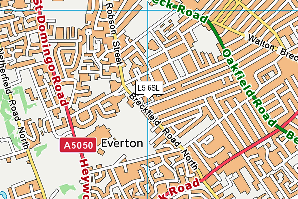 L5 6SL map - OS VectorMap District (Ordnance Survey)
