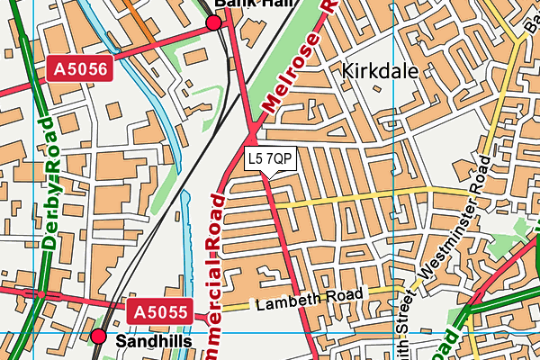 Kirkdale Community Centre map (L5 7QP) - OS VectorMap District (Ordnance Survey)