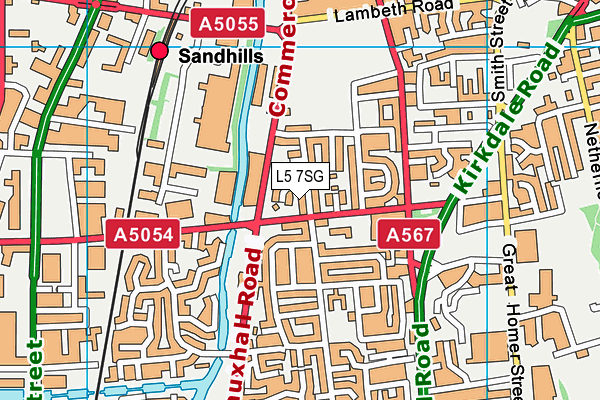 L5 7SG map - OS VectorMap District (Ordnance Survey)