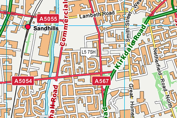 L5 7SH map - OS VectorMap District (Ordnance Survey)