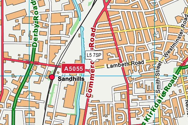 L5 7SP map - OS VectorMap District (Ordnance Survey)