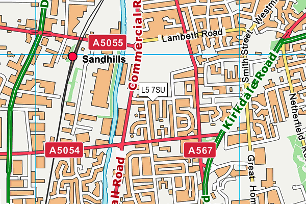 L5 7SU map - OS VectorMap District (Ordnance Survey)