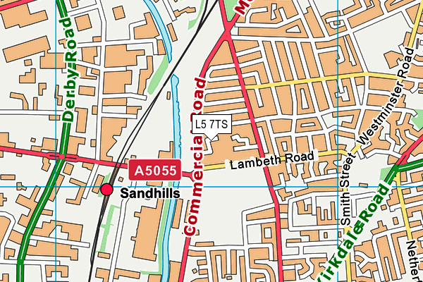 L5 7TS map - OS VectorMap District (Ordnance Survey)