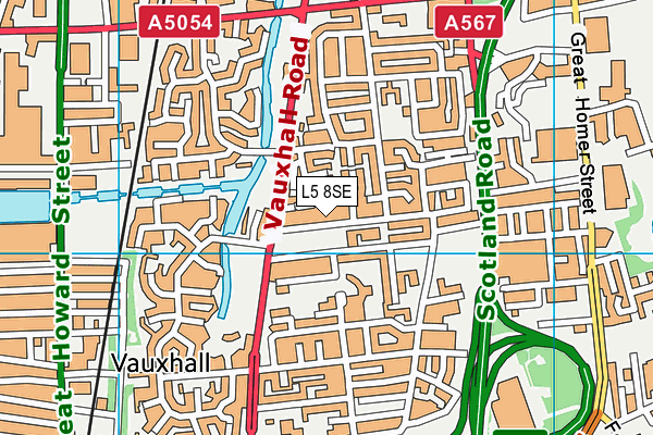 L5 8SE map - OS VectorMap District (Ordnance Survey)