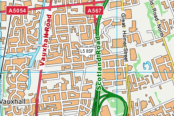 L5 8SF map - OS VectorMap District (Ordnance Survey)