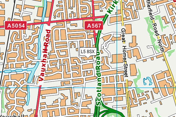 L5 8SX map - OS VectorMap District (Ordnance Survey)