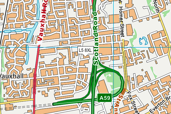 L5 8XL map - OS VectorMap District (Ordnance Survey)