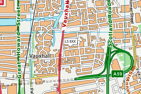 L5 8XX map - OS VectorMap District (Ordnance Survey)