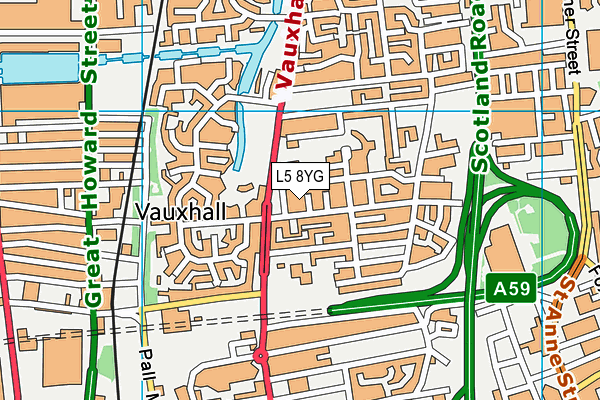L5 8YG map - OS VectorMap District (Ordnance Survey)