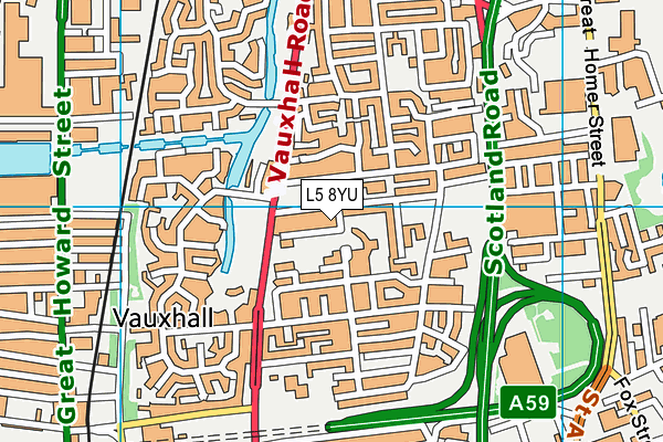 L5 8YU map - OS VectorMap District (Ordnance Survey)