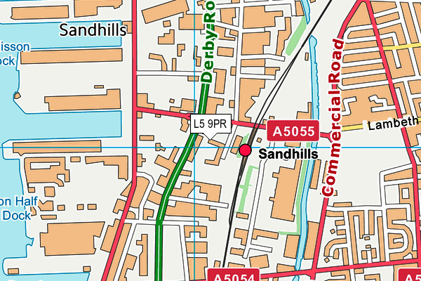 L5 9PR map - OS VectorMap District (Ordnance Survey)