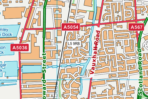 L5 9RB map - OS VectorMap District (Ordnance Survey)