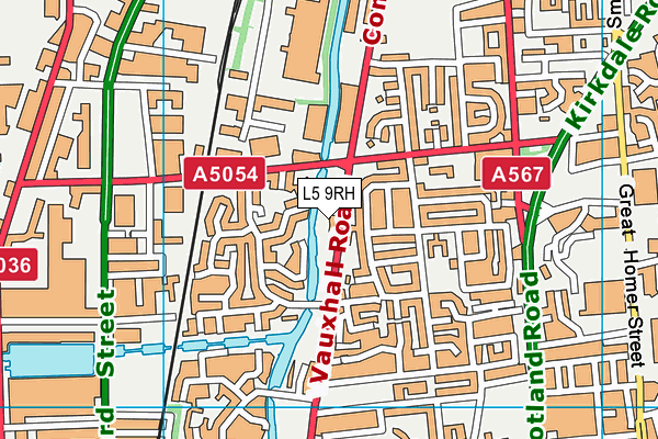 L5 9RH map - OS VectorMap District (Ordnance Survey)