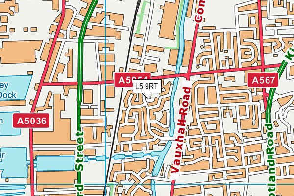 L5 9RT map - OS VectorMap District (Ordnance Survey)