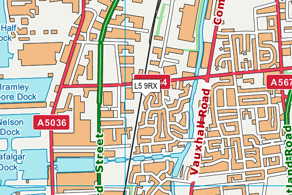 L5 9RX map - OS VectorMap District (Ordnance Survey)