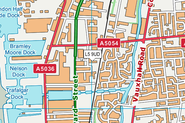 L5 9UD map - OS VectorMap District (Ordnance Survey)