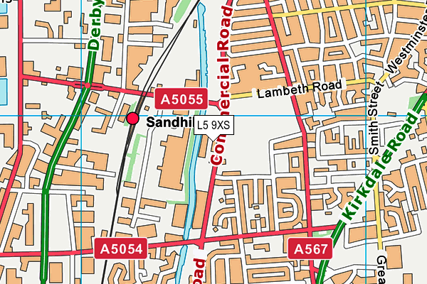 L5 9XS map - OS VectorMap District (Ordnance Survey)