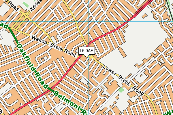 L6 0AF map - OS VectorMap District (Ordnance Survey)