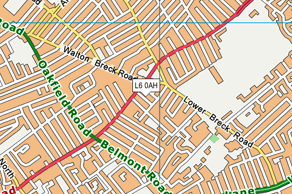 L6 0AH map - OS VectorMap District (Ordnance Survey)