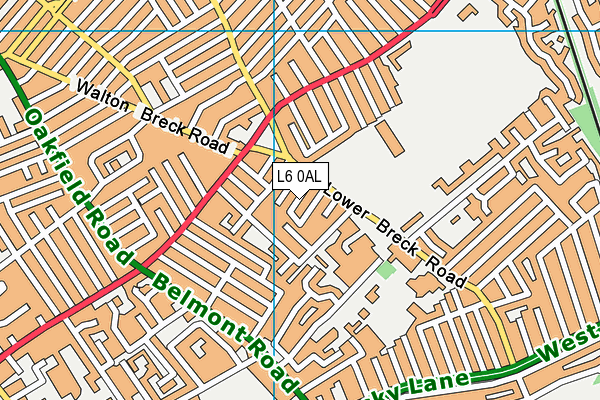 L6 0AL map - OS VectorMap District (Ordnance Survey)