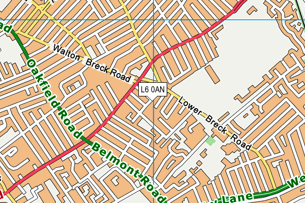 L6 0AN map - OS VectorMap District (Ordnance Survey)